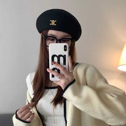 CELIES Sun hat Woolen Triumphal Arch Beret for Women 2024 New Hat Painter with Large Head Small Face Fashionable and Versatile