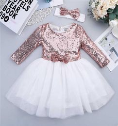 Toddler Girls Flower Sequins Princess Dress Summer Birthday Party Tutu Tulle Formal Dresses Children Kids Bridesmaid Clothes Q07168299688