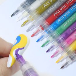 Acrylic Marker for Nails Drawing Nail Art 3D Abstract Lines Nail Polish Pen Liner Brush Graffiti Vignetting Pigment Pull Pen
