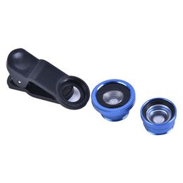 3In1 Phone Lens Generic Camera for Smartphone Wide Angle Fisheye Lens and Clip Macro Camera Sets For Universal Cell Phone