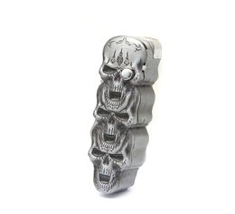 Creative Gas Lighters Skull Shape Lighter With Knife Multifunctional Windproof Jet Butane Cigarette Lighter66065822420777