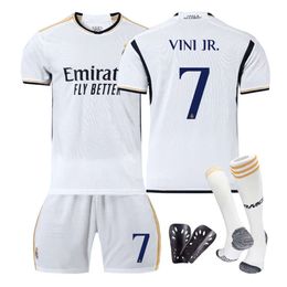 2324 Real Madrid Home Kids Student Training Adult Set Sports Team Group Purchase Mens and Womens Football Jersey