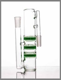 Glass Ash Catcher smoking Three Honeycombs Perc 145188mm triple HC Bong Precooler Various Colours Factory Direct 7355215