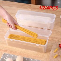 Storage Boxes 1/2/4PCS Makeup Brush Long Box Transparent Multi-functional Portable Dustproof Eyebrow Pen With Lid Cosmetic