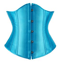 Underbust Corset For Women Sexy Retro Corsets Belt Gothic Satin Bustiers Lingerie Top Waist Slimming Body Shaper Plus Size S-6XL