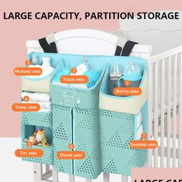 Bedding Sets Portable Baby Crib Hanging Storage Bag Cot Bed Organiser Toy Diaper Pocket For Born Set Stuff Sac 240328 Drop Delivery Ki Ot0Go