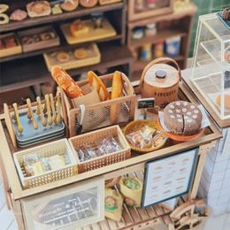 Party Decoration Doll House Mini Hollow Wooden Frame Iron Mesh Storage Model Accessories Miniature Scene Dolls