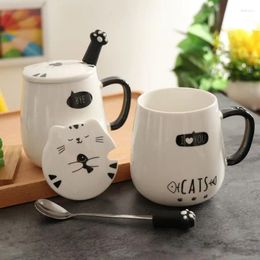 Mugs Simple Ceramic Water Cup Home Breakfast Personalised Mug With Lid Teacher's Day Couple Gift Office Coffee