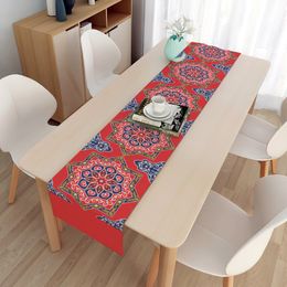 Hot Sale Vintage Mandala Pattern Kitchen Table Table Runner Holiday Party Favor Home Decor Linen Tablecloth Boho Style Placemats