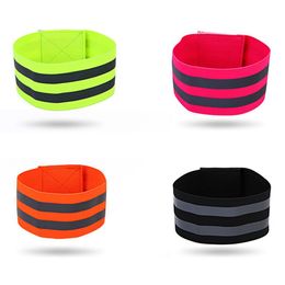 2Pcs Reflective Bands Arm Belt LED Reflective Light Armband Strap Safety Belt for Night Running Jogging Cycling Wristband Tool