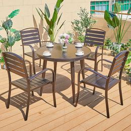 Modern Garden Furniture Sets Outdoor Courtyard Garden Furniture Balcony Aluminium Alloy Table and Chair Outdoor Leisure Cafe Set