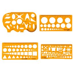 1 PC Soft Plastic Circles Geometric Template Ruler Stencil Drawing Measuring Tool Students New Design Drawing Stationery