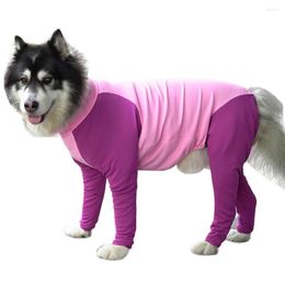 Dog Apparel Jumpsuit For Large Dogs Highly Elastic Cotton Fitness Suit With Long Sleeves Soft Breathable Autumn Winter Clothes