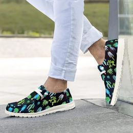Casual Shoes INSTANTARTS Tropical Cactus Print Green Women Fashion Design Flat Loafers Men Slip On Summer Breathable Boat Footwear Work
