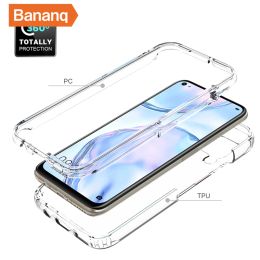 Bananq Highly Clear Gradient Colour Case For Huawei P30 P40 Lite P Smart Mate 40 Pro Nova 7i 9 SE Y9 Y9A Cover For Honour X7 X8 X9