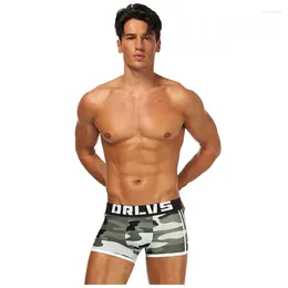 Underpants Underwear Men Camouflage Underpant Boxers Bulge Pouch Splicing Sexy Boxershorts Polyester Cotton Breathable 2024