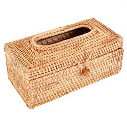 Jewellery Pouches Paper Rack Rattan Tissue Box Elegant Home Decoration Handmade Desktop Container Napkin Storage Case