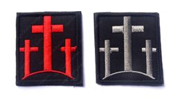 Crosses Embroidery Patch Jesus Fish Patch Christian Fish Symbol Tactical Emblem Military Badges Appliques Embroidered Patches