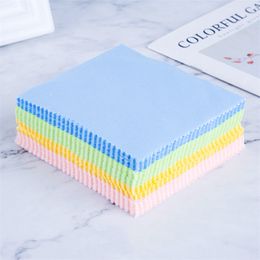 6PCs 14.5x17cm Individually Wrapped Cleaning Camera Lens Cloth Microfiber Phone Screen Glasses Scrubbing Tools Random Colour