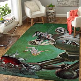 Carpets Funny 3D Printed Carpet Mat For Living Room Doormat Flannel Print Bedroom Non-slip Floor Rug Style-2