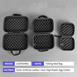 Portable Eva Fishing Reel Bag Fishing Tackle Storage Case for 1-2 Fishing Reels Drum Wheel Raft Alarm Fish Finder Storage Bag