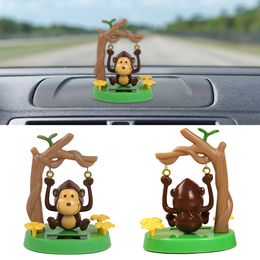 Car Accessories Interior Solar Powered Dancing Animal Swinging Animated Bobble Dancer Toy Car Decor Kids Toys Gift Car Pendant