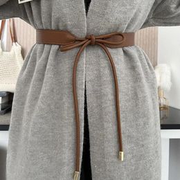 Belts Fashion Knot For Women Faux Leather Knotted Strap Waist Belt Long Dress Sweater Coat Accessories Lady Waistbands Anti-slip