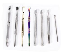 Stainless Steel Dab Tool Smoking Vape Concentrate Wax Oil Dabber Tool for Dry Herb Carving Pick DoubleHeaded Accessory8282942