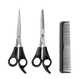 Household Hairdressing Scissors Thinning Shears Hair Cutting Barber Scissors Flat Tooth Scissor Comb 3pcs Set Hair Styling Tools