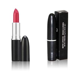 No Label Makeup 12 Colours Matte Lipsticks Waterproof Long lasting Black tube bullet shape lip gloss lipstick cosmetics lipstick Li3939714
