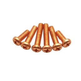 Red Copper Round Head Cross Screw / Conductive Bolt M3M4M5M6