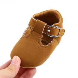 Newborn Baby Shoes PU Leather Boy Girl Shoes Toddler Rubber Sole Casual Shoes Anti-slip First Walkers Infant Spring And Autumn