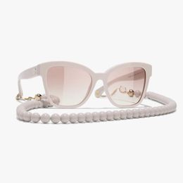 Womens Luxury High Quality Chain UV400 Resistant 400 Sunglasses Designer Classic Fashion Light Decorative Sunglasses with High Quality Box CH5487