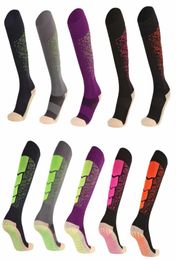 2019 Cycling Jogging socks Cotton Long Nonslip Soccer Socks Sport Football Ankle Leg Shin Guard Compression Protector For Men348592190519