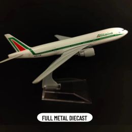 Scale 1:400 Metal Airplane Replica ALITALIA Italy Spain Airlines Boeing Airbus Model Diecast Aircraft Miniature Toy for Boys