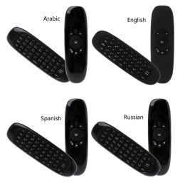 Box Fly Air Mouse 2.4G Mini Wireless Keyboard Rechargeable Remote Control for PC Android TV Box Russian English Spanish Arabic hyq