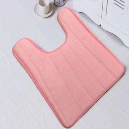 Bath Mats Anti-Skid Toilet Mat Comfortable U-Shaped Maximum Absorbent Rugs Machine Wash And Easier To Dry