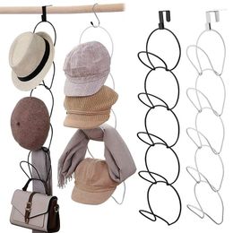 Hooks Baseball Cap Rack Hat Display Holder Door Closet Clothes Scarf Towel Round Storage Shelf Home Organizer