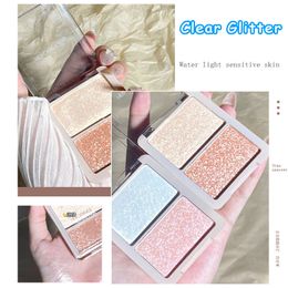 2 Colours Glitter Diamond Highlighter Powder Shimmer Matte Highlight Blush Palette Face Body Contour Llluminator Makeup Cosmetics