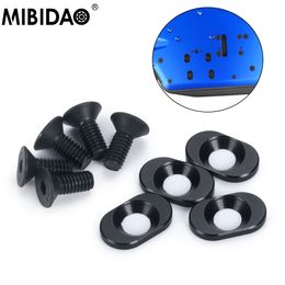 MIBIDAO 4Pcs Aluminum Motor Mount Washer Fixed Motor Seat Reinforcement For 1/8 Sledge 4WD Off Road RC Truck Car Parts