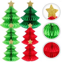 Wallpapers 6 Pcs Christmas-tree Decoration Table Paper Decors Honeycomb Centrepiece Props Party Decorations