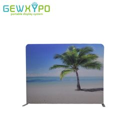 Expo Booth 7.5ft(H)X10ft(W) Straight Tension Fabric Banner Advertising Display Backdrop Stand With Your Own Design Printing