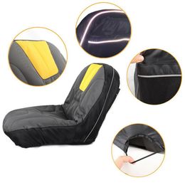 Universal Riding Lawn Mower Seat Cover Tractor Seat Padded Comfort Pad Storage Mesh Pouch For Heavy Farm Vehicle Tractor Mower