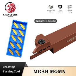 MGAH420 MGAH425 spring steel end face slotting tool holder External Groove cutter Mechanical lathe CNC tool rod MGMN insert