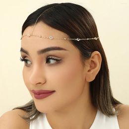 Hair Clips Cxwind Exquisite Headband Chain Adorned With White Transparent Stones From Bohemian Princesses For Your Beloved