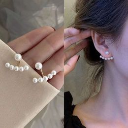 925 Sterling Silver Needle Pearl Earrings for Women Japan and South Korea Niche 2023 New Trendy High-end Light Luxury Ear Accessories