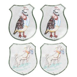 Muy Bien 2pcs Hunting Dog HuntingTactical Patch Animal Bird Badge Embroidery Applique Ironing Clothes Sticker Sewing Supplies