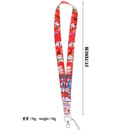 Japanese Lucky Cat Cute Neck Strap Lanyards for Keys Keychain Badge Holder ID Credit Card Pass Hang Rope Lariat Accessories