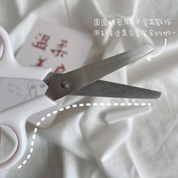 1pcs Mini Portable White Scissor Cutter for Paper Handwork Students Stationery Scrapbook Journal Tool