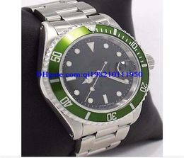 Christmas Gift mens watches 16610 black dial Green Bezel Men039s Watch MINT CONDITION 40mm Mechanical Automatic 40mm8043731